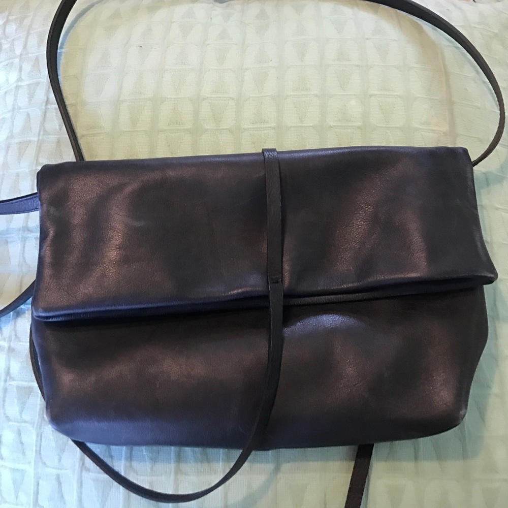 Leather tote bag
